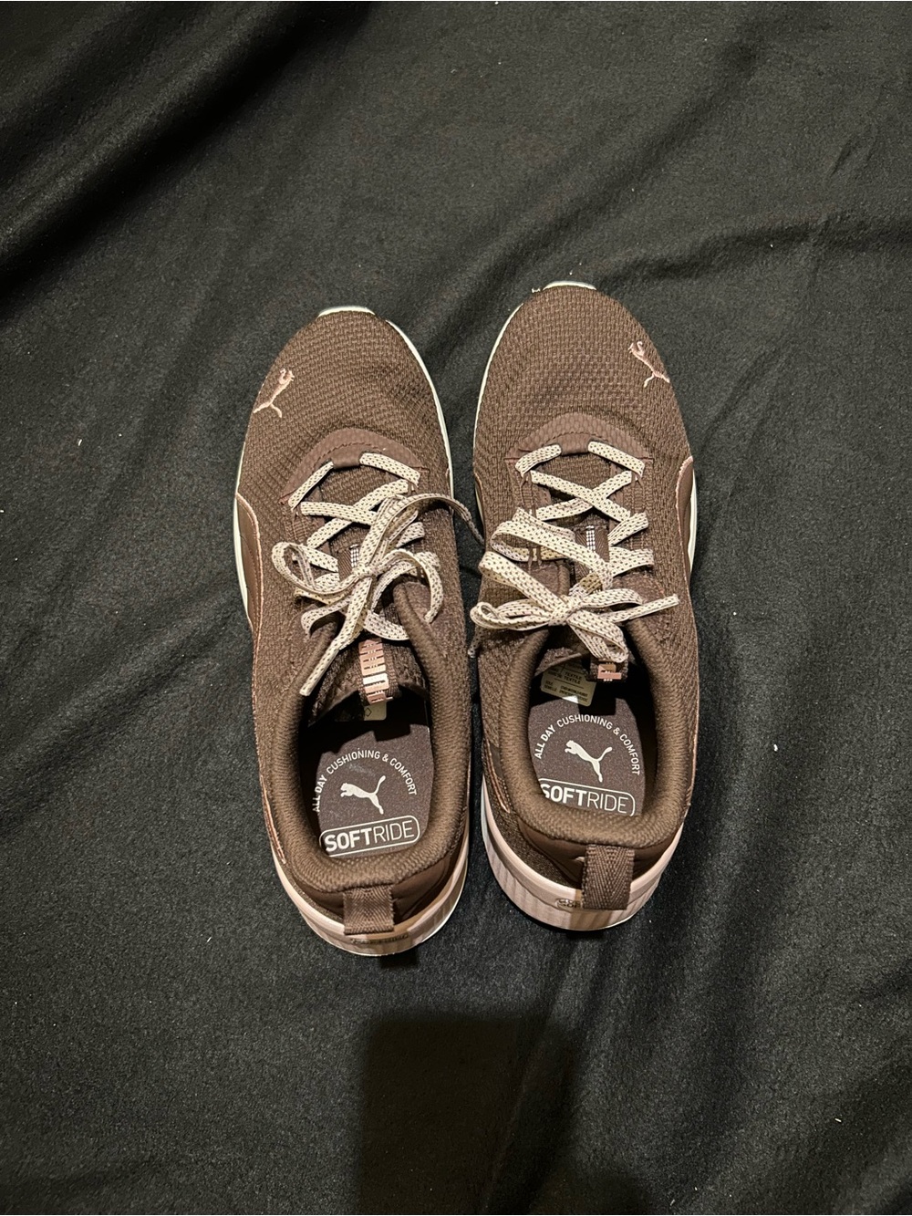 Puma SoftRide Women’s Athletic Sneakers in Brown with Light Accents